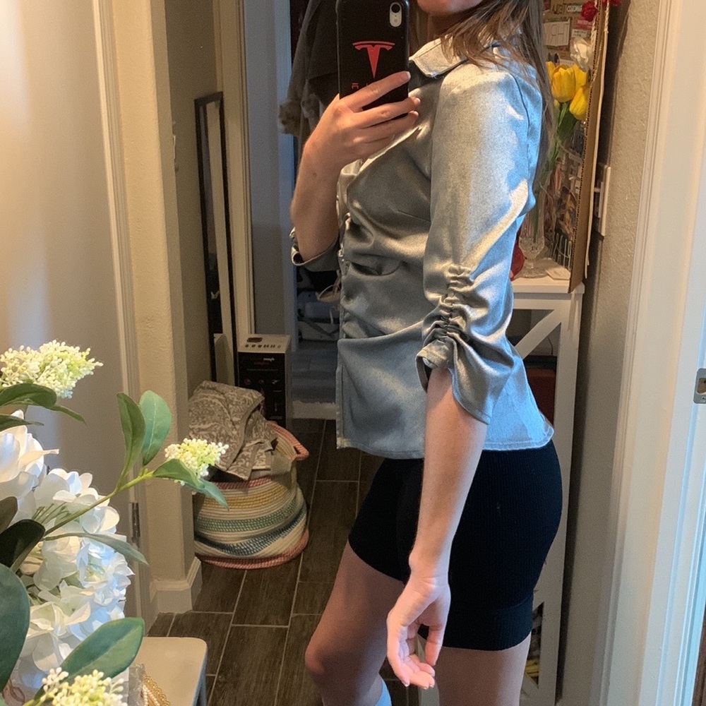 Silver Jean Blazer - image 4